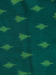 Green Pochampally Hand Weaved Ikat Mercerised Cotton Fabric Per Meter - F002F1960