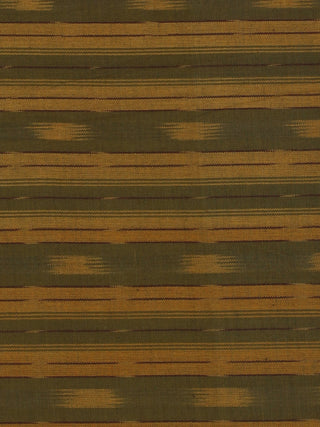 Beige  Green Pochampally Hand Weaved Ikat Fabric Per Meter - F002F858