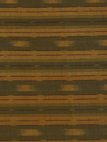 Beige  Green Pochampally Hand Weaved Ikat Fabric Per Meter - F002F858