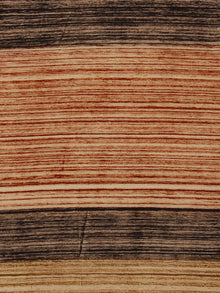 Beige Maroon Black Brown Hand Painted Cotton Fabric Per Meter - F001F781