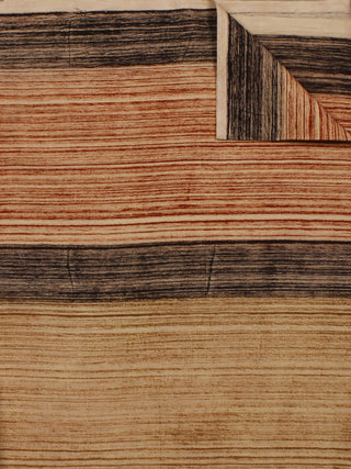 Beige Maroon Black Brown Hand Painted Cotton Fabric Per Meter - F001F781