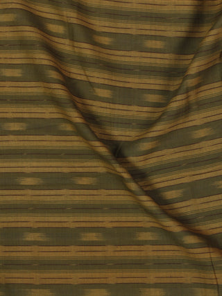 Beige  Green Pochampally Hand Weaved Ikat Fabric Per Meter - F002F858