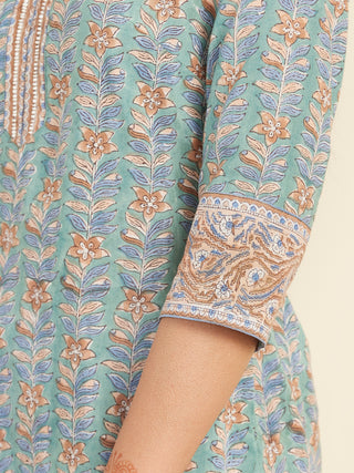 Jashn Parigul Set Of Kurta Salwar Pants Kota Dupatta