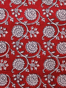Red Black Beige Bagh Printed Cotton Fabric Per Meter - F005F1714