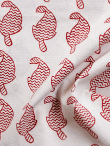 Beige Maroon Bagh Printed Cotton Fabric Per Meter - F005F1721