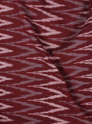 Cherry Red Grey Ivory Pochampally Hand Weaved Ikat Fabric Per Meter - F002F859
