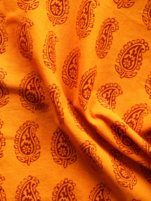 Orange Maroon Bagh Printed Cotton Fabric Per Meter - F005F1722