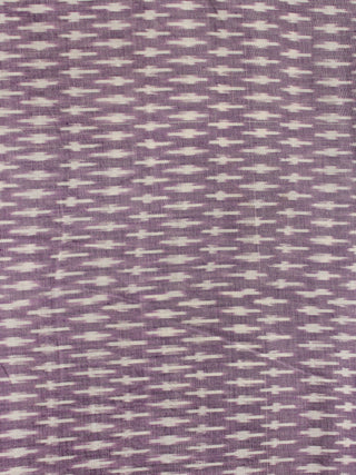 Lilac Ivory Pochampally Hand Weaved Ikat Mercerised Cotton Fabric Per Meter - F002F1962