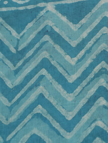 Sky Blue Hand Block Printed Chanderi Silk Fabric Per Meter - F0916195