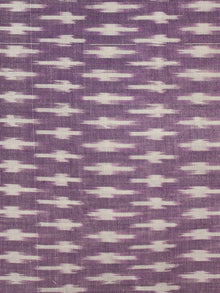 Lilac Ivory Pochampally Hand Weaved Ikat Mercerised Cotton Fabric Per Meter - F002F1962