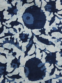 Indigo Ivory Hand Block Printed Cotton Fabric Per Meter - F001F1106