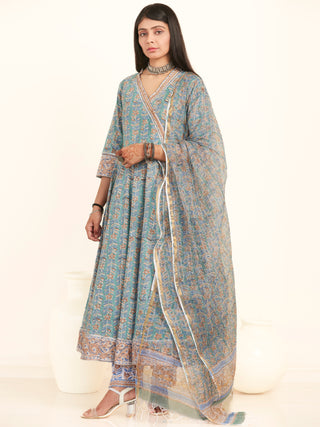 Jashn Rasam Set Of Angrakha Kurta Pants Dupatta