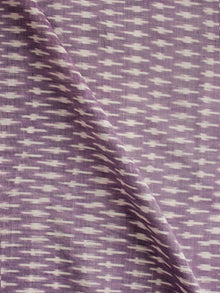 Lilac Ivory Pochampally Hand Weaved Ikat Mercerised Cotton Fabric Per Meter - F002F1962