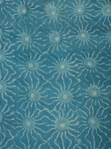 Sky Blue Hand Block Printed Chanderi Silk Fabric Per Meter - F0916194