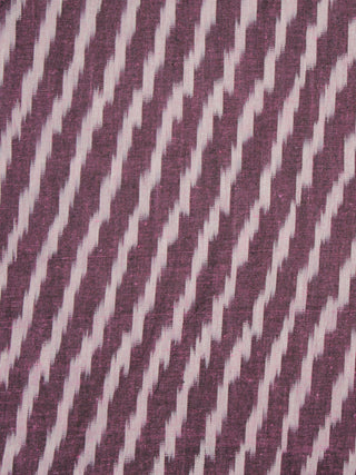 Purple Ivory Pochampally Hand Woven Ikat Fabric Per Meter - F002F916