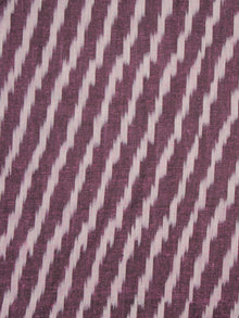 Purple Ivory Pochampally Hand Woven Ikat Fabric Per Meter - F002F916