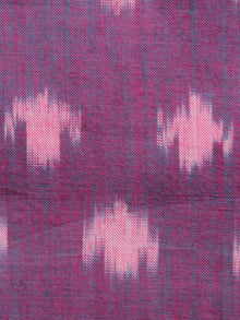 Purple Grey Pochampally Hand Weaved Ikat Mercerised  Fabric Per Meter - F002F1418