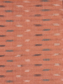 Peach Ivory Green Black Pochampally Hand Weaved Ikat Fabric Per Meter - F0916729