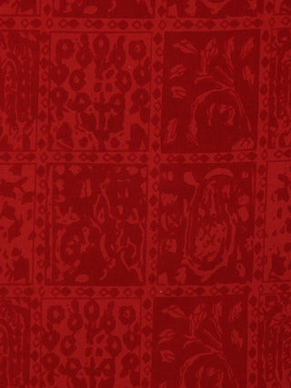 Crimson Red  Hand Block Printed Cotton Fabric Per Meter - F001F2007