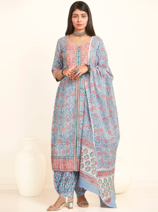 Jashn Raima Set Of Kurta Salwar Pants Dupatta