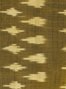 Mustard Yellow Pochampally Hand Weaved Ikat Mercerised Cotton Fabric Per Meter - F002F1963