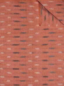 Peach Ivory Green Black Pochampally Hand Weaved Ikat Fabric Per Meter - F0916729