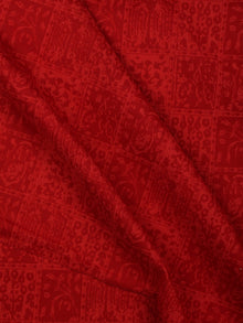 Crimson Red  Hand Block Printed Cotton Fabric Per Meter - F001F2007