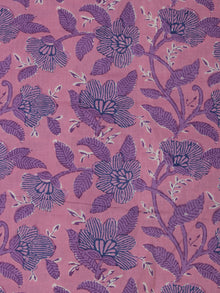 Onion Pink Purple Blue Block Printed Cotton Fabric Per Meter - F001F2384