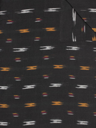 Black Yellow Red Ivory Pochampally Hand Weaved Ikat Fabric Per Meter - F0916730