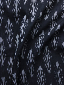 Black Ivory Pochampally Hand Weaved Ikat Mercerised Cotton Fabric Per Meter - F002F1035
