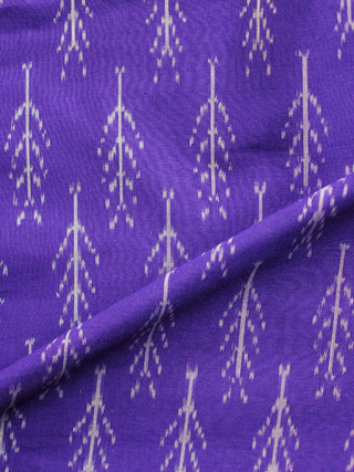 Blue Grey Hand Weaved Ikat Mercerised  Fabric Per Meter - F002F1419