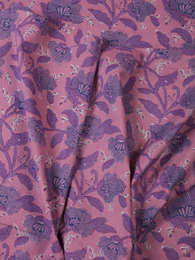 Onion Pink Purple Blue Block Printed Cotton Fabric Per Meter - F001F2384