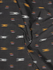 Black Yellow Red Ivory Pochampally Hand Weaved Ikat Fabric Per Meter - F0916730