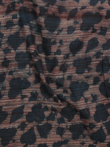 Grey Ivory Maroon Hand Block Printed Cotton Fabric Per Meter - F001F785