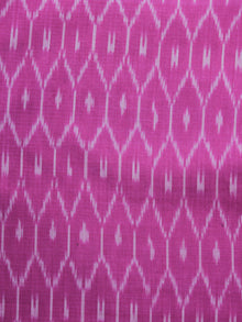 Pink Ivory Pochampally Hand Weaved Ikat Mercerised Cotton Fabric Per Meter - F002F1036