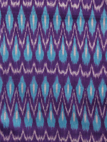 Purple Turquoise Grey Pochampally Hand Weaved Ikat Mercerised  Fabric Per Meter - F002F1420