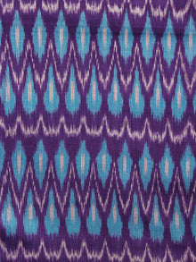 Purple Turquoise Grey Pochampally Hand Weaved Ikat Mercerised  Fabric Per Meter - F002F1420