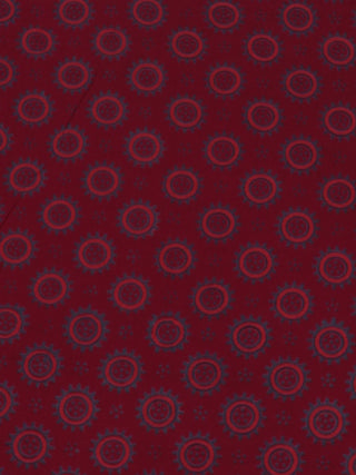 Maroon Black Blue Ajrakh Screen Printed Cotton Fabric Per Meter - F0916691