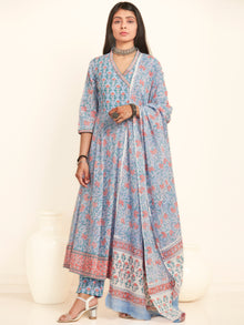Jashn Yasmine Set Of Angrakha Kurta Pants Dupatta