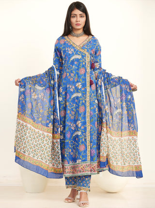 Jashn Rohini Set Of Angrakha Kurta Pants Dupatta