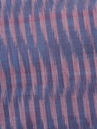 Blue Rust Pochampally Hand Weaved Ikat Mercerised Cotton Fabric Per Meter - F002F1037