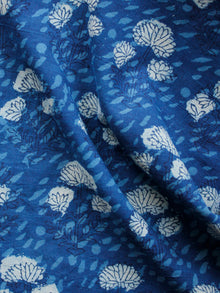 Indigo White Black Hand Block Printed Cotton Fabric Per Meter - F001F1350