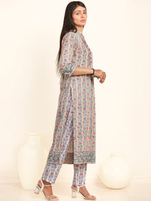 Jashn Fahima Set Of Kurta Pants Kota Doria Dupatta