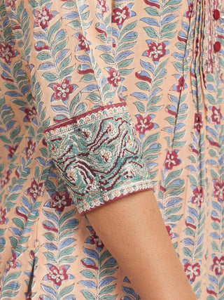 Jashn Fahima Set Of Kurta Pants Kota Doria Dupatta