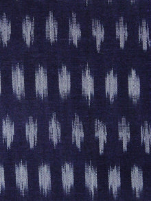 Indigo Grey Pochampally Hand Weaved Ikat Mercerised  Fabric Per Meter - F002F1422