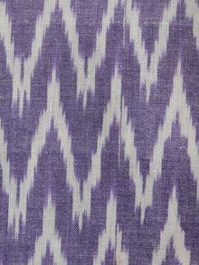 Purple Ivory Pochampally Hand Woven Ikat Fabric Per Meter - F002F920