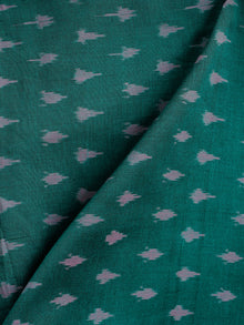 Green Lilac Pochampally Hand Weaved Ikat Mercerised Cotton Fabric Per Meter - F002F1967