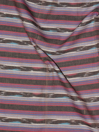 Pink Ivory Multi Color Pochampally Hand Weaved Ikat Fabric Per Meter - F0916733