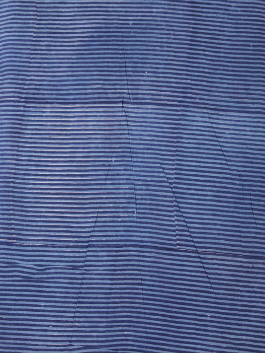 Indigo Blue Hand Block Printed Cotton Fabric Per Meter - F001F2458