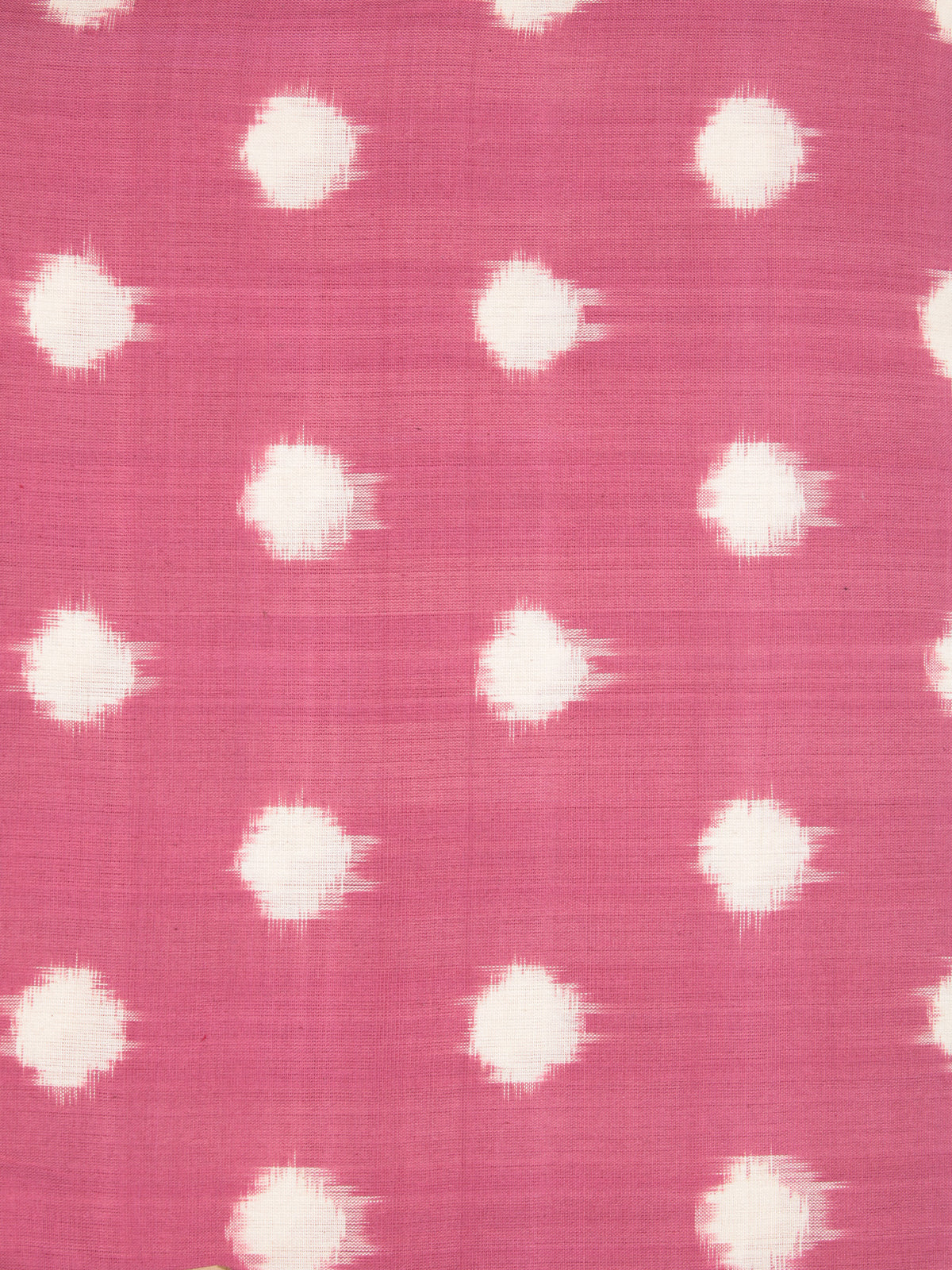 Pink Ivory Pochampally Hand Weaved Double Ikat Fabric Per Meter - F003F2415